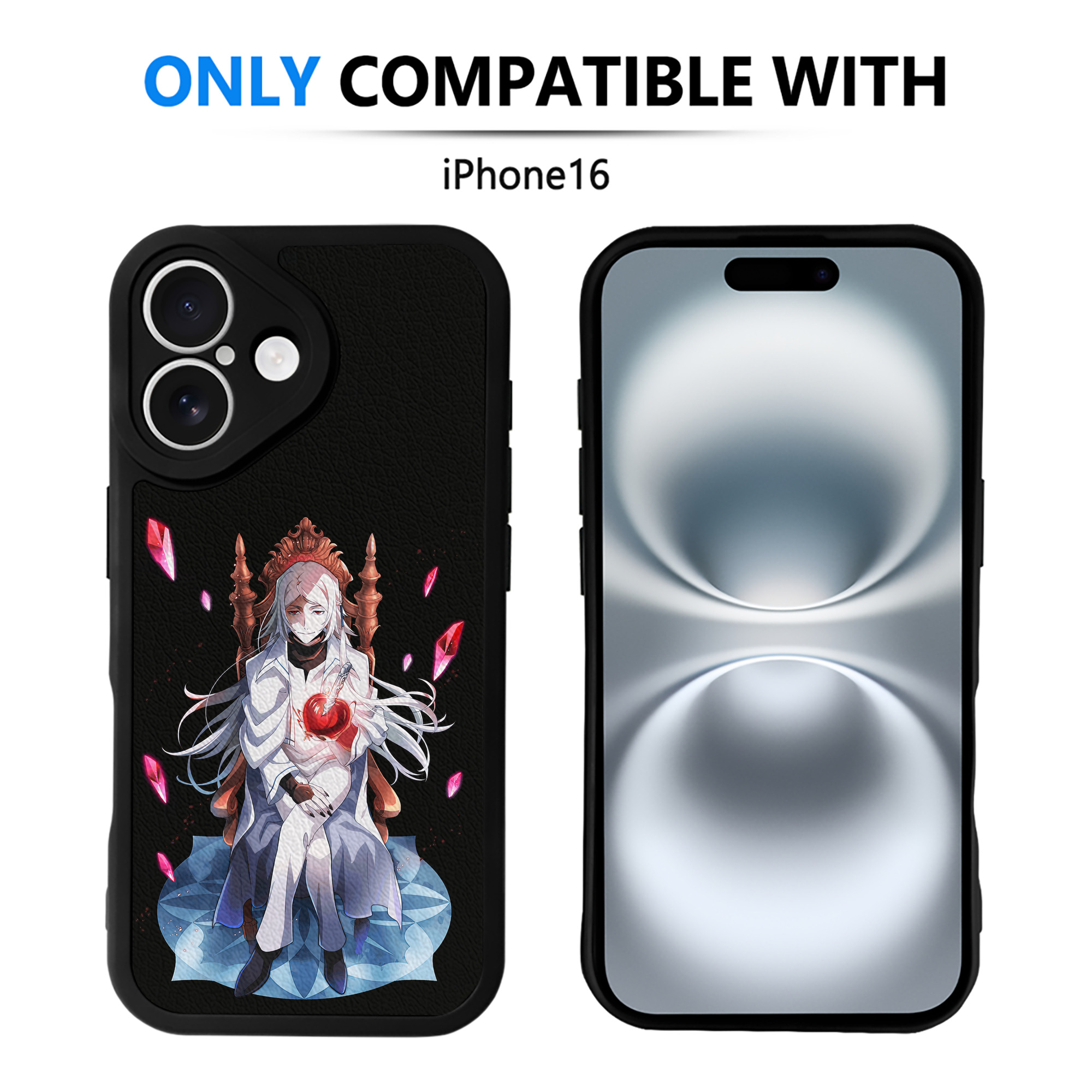 （画像用） 文豪ストレイドッグス Bungo Stray Dogs 【iPhone 16シリーズ対応】シリコンスマホケース（レザー調） 材質：シリコン